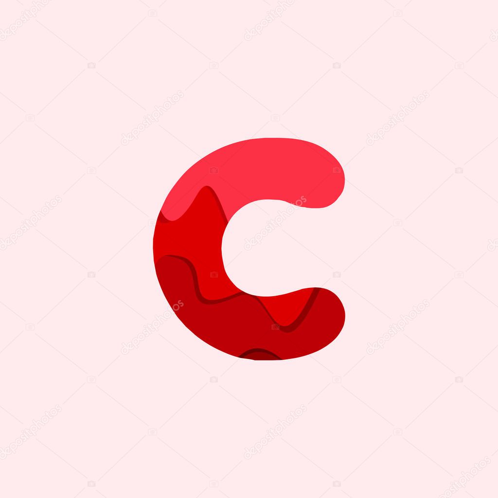 C Blood Font Vector Template Design Illustration