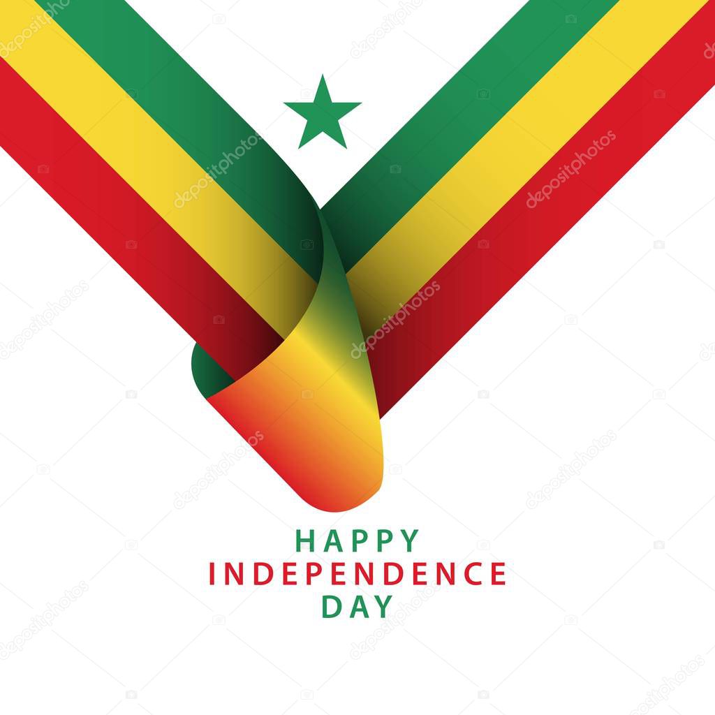 Happy Senegal Independence Day Vector Template Design Illustrator