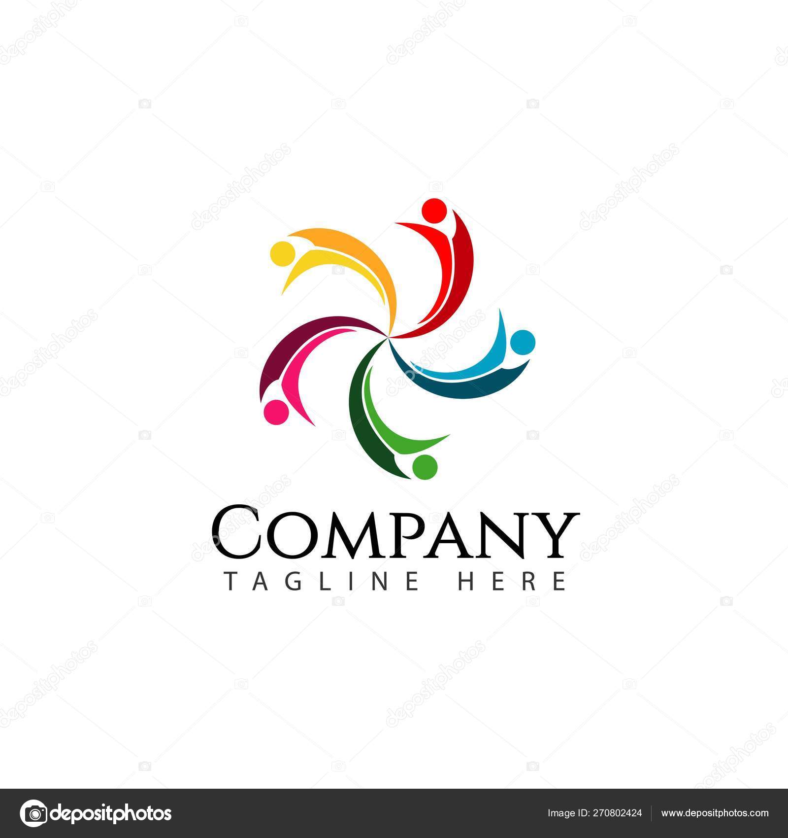 Social Company Logo Vector Template Design Illustration Stock Vector social-company-logo-vector-template-design-illustration-stock-vector