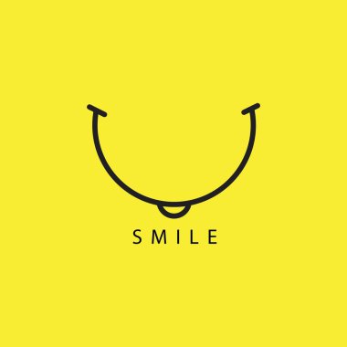 Smile vektör şablon tasarım Illustration