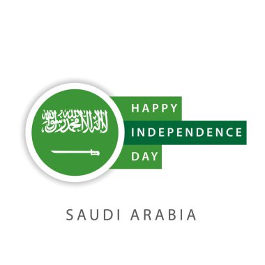 Mutlu Suudi Arabistan Bağımsızlık Günü Vektör Şablontasarım Illustrator