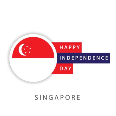 Mutlu Singapur Bağımsızlık Günü Vektör Şablontasarım Illustrator