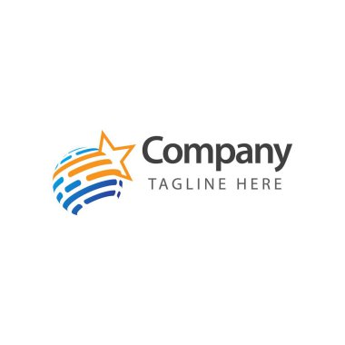 Star Company Logo Vektör Şablon Tasarım İllüstrasyon