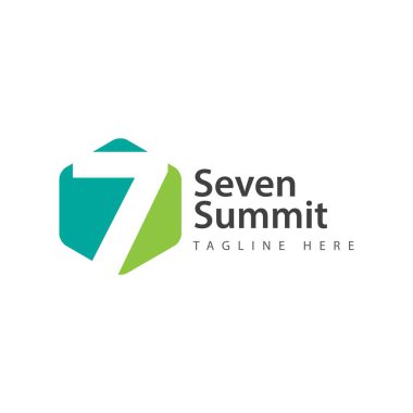 Seven Summit Vektör Şablonu Tasarım İllüstrasyon