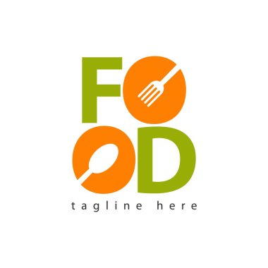 Gıda Logo Vektör Şablontasarım İllüstrasyon