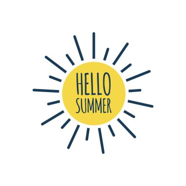 Merhaba Yaz Logo Vektör Şablontasarım İllüstrasyon