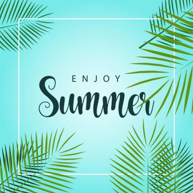 Enjoy Yaz Vektör Şablon tasarım Illüstrasyon