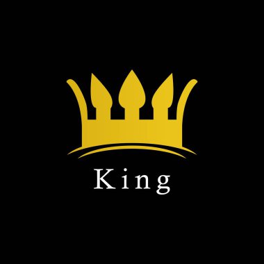 Kral Logo Simge Vektör Şablonu Tasarım İllüstrasyon