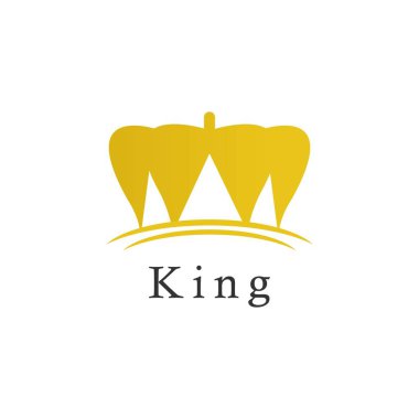 Kral Logo Simge Vektör Şablonu Tasarım İllüstrasyon