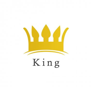 Kral Logo Simge Vektör Şablonu Tasarım İllüstrasyon