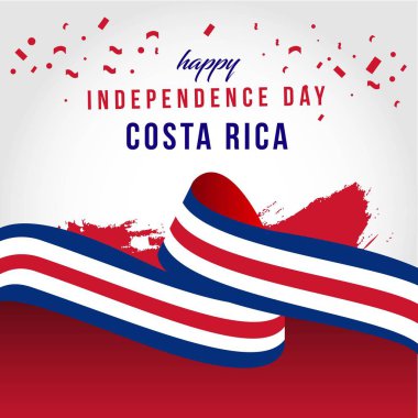Mutlu Kosta Rika Bağımsız Gün Vektör Tasarım İllüstrasyon