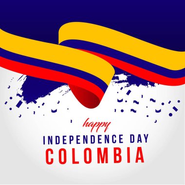 Mutlu Columbia Bağımsız Gün Vektör Şablontasarım İllüstrasyon