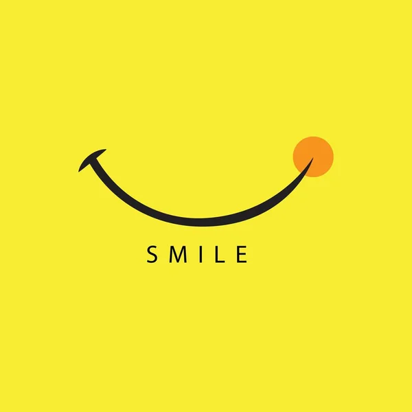 Smile vektör şablon tasarım Illustration — Stok Vektör