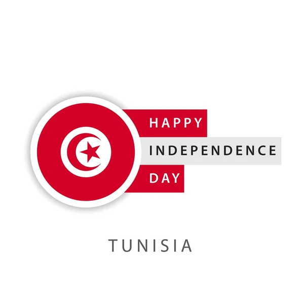 Happy Tunisie Independence Day Modèle vectoriel Illustrateur de conception — Image vectorielle