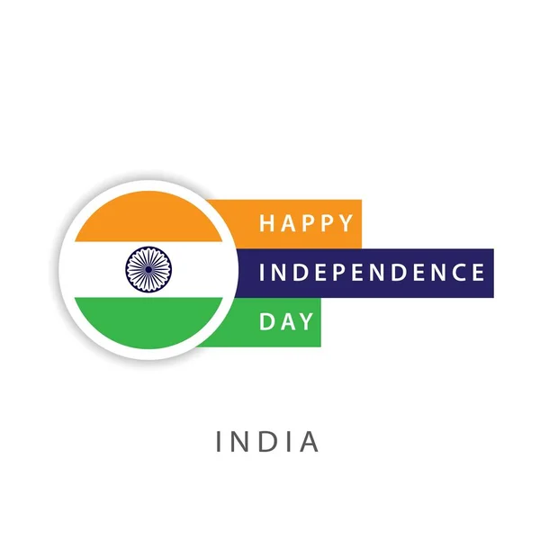 Feliz Índia Independência Dia Vector Modelo Design Illustrator —  Vetores de Stock