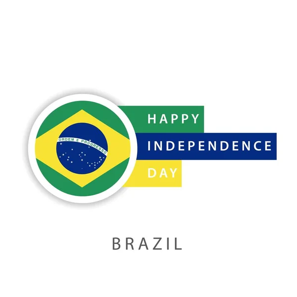 Feliz Día de la Independencia de Brasil Vector Template Design Illustrator — Vector de stock