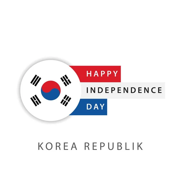 Feliz Coreia República Independência Dia Vector Modelo Design Illustrator — Vetor de Stock