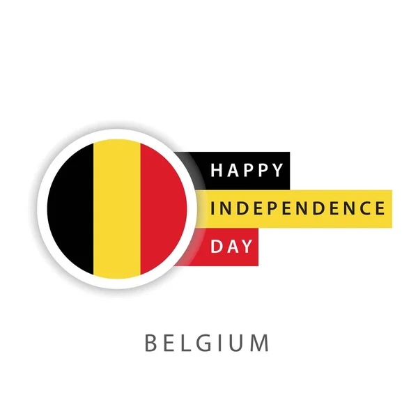 Feliz Bélgica Día de la Independencia Vector Plantilla Diseño Ilustrador — Archivo Imágenes Vectoriales