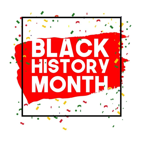 Illustratore di progettazione del modello vettoriale di mese di storia nera — Vettoriale Stock