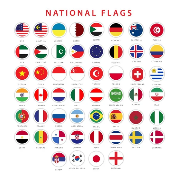 Nationale Flagge Vektor Vorlage Design Illustrator — Stockvektor