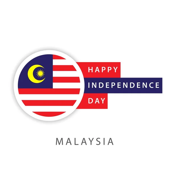 Happy Malaysia Independence Day Vector Template Design Illustrator - Stok Vektor