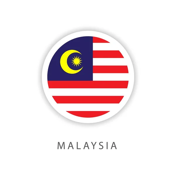 Malaysia cirkel flagga vektor mall design Illustrator — Stock vektor