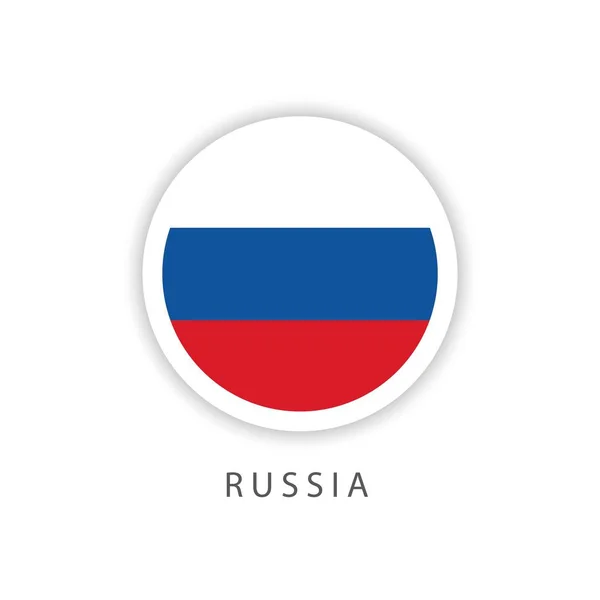 Rusland cirkel vlag vector sjabloonontwerp Illustrator — Stockvector