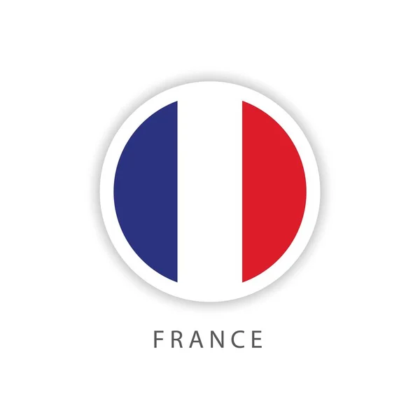 Francja Circle flag wektor szablon projekt Illustrator — Wektor stockowy