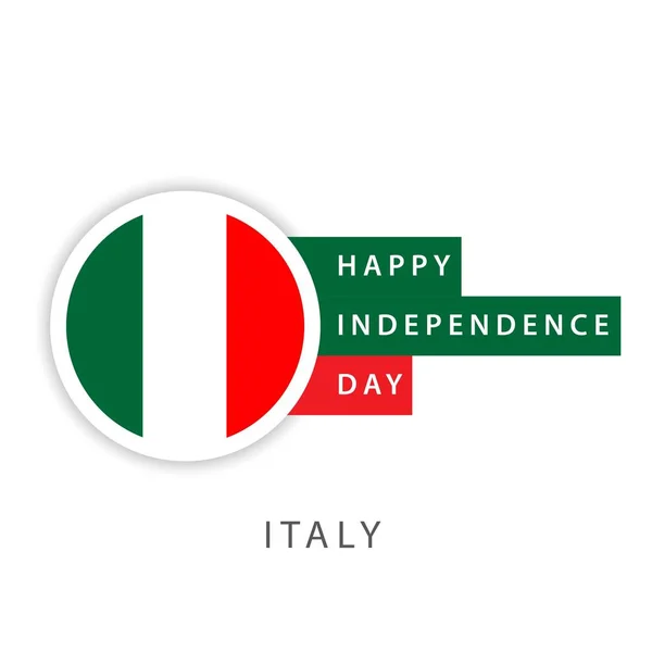 Glücklich Italien Unabhängigkeit Tag Vektor Vorlage Design Illustrator — Stockvektor