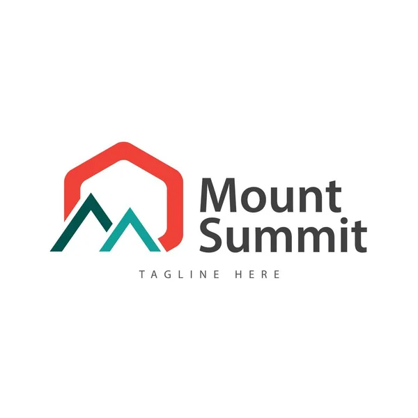 Mount Summit Logo Vector Template Design Ilustração —  Vetores de Stock