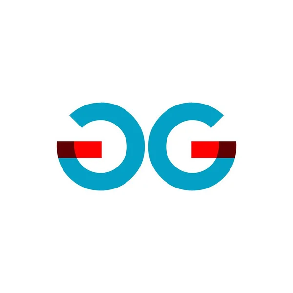 Gg 社ロゴ ベクター テンプレート デザイン イラスト — ストックベクタ