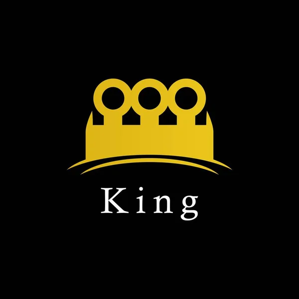 Король логотип іконка Векторний дизайн шаблону ілюстрація — стоковий вектор