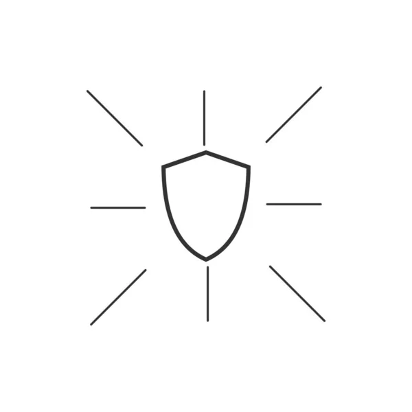 Σύμβολο ασφαλείας με λογότυπο διανυσματικό πρότυπο σχεδίασης — Διανυσματικό Αρχείο