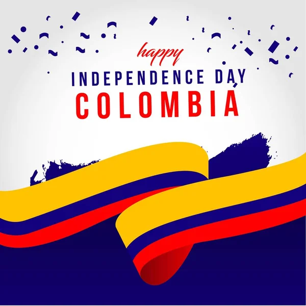 Návrh šablony pro šťastné dny v Kolumbii design-ilustrace — Stockový vektor