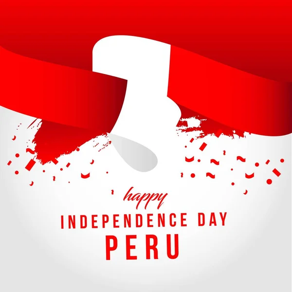 Feliz Día Independiente del Perú Vector Template Design Illustration — Vector de stock