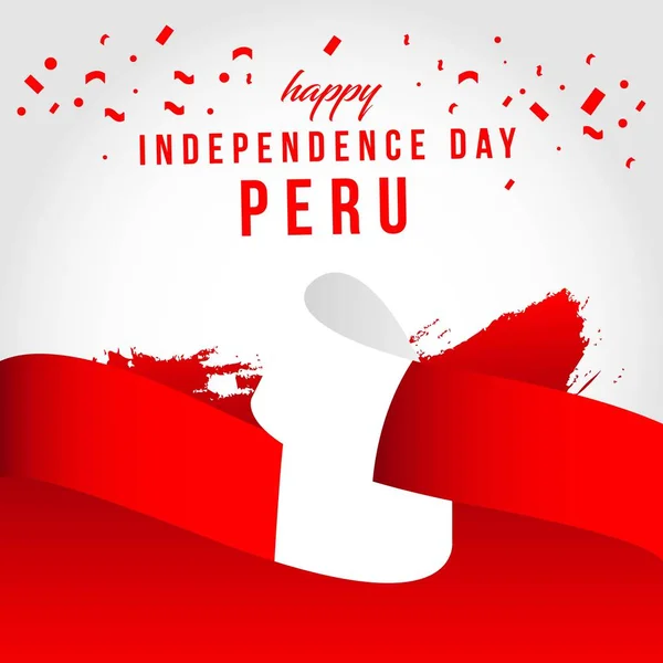 Feliz Día Independiente del Perú Vector Template Design Illustration — Vector de stock