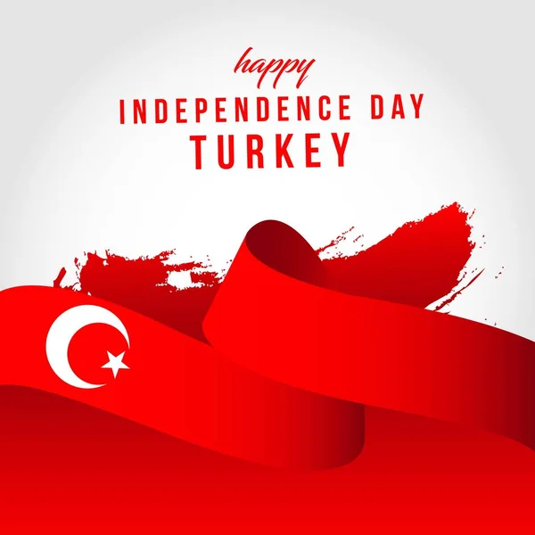 Glücklich Türkei unabhängigen Tag Vektor Vorlage Design Illustration — Stockvektor