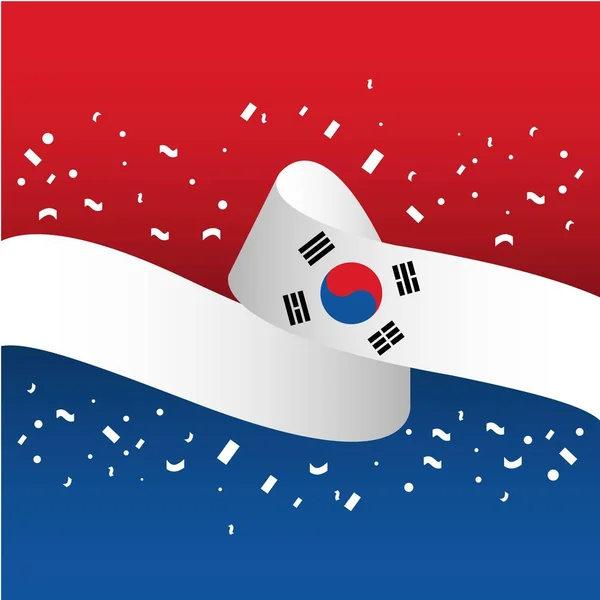 Happy Sydkorea oberoende dag vektor mall design illustration — Stock vektor