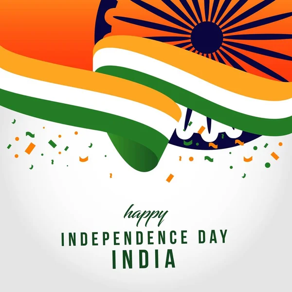 Happy India Bağımsız Gün Vektör Şablontasarım İllüstrasyon