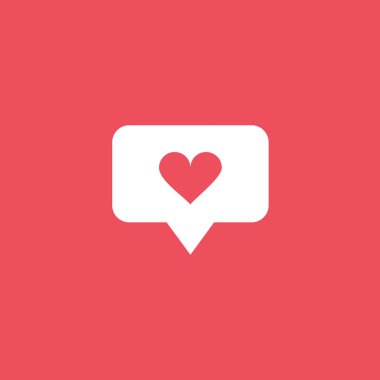 Aşk Simgesi Vektör Şablonu Tasarım İllüstrasyon