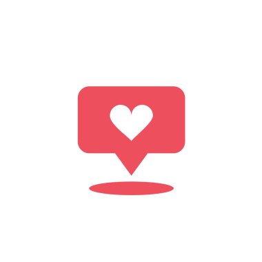 Aşk Simgesi Vektör Şablonu Tasarım İllüstrasyon