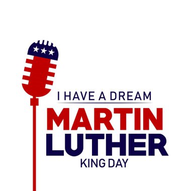 Martin Luther King Day Vektör Şablontasarım İllüstrasyon