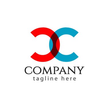 Cc Şirket Logo Mektup Vektör Şablon tasarım İllüstrasyon