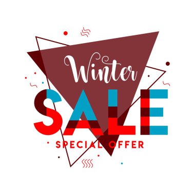 Kış Satış Vektör Şablontasarım İllüstrasyon