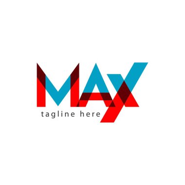 Max Logo Mektup Vektör Şablontasarım İllüstrasyon