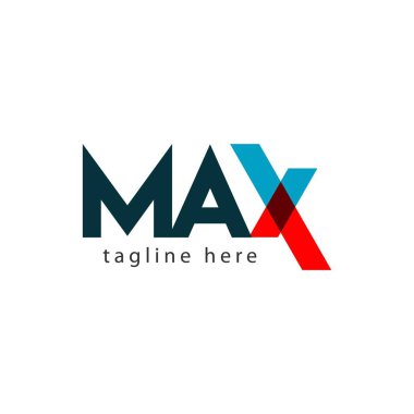 Max Logo Mektup Vektör Şablontasarım İllüstrasyon