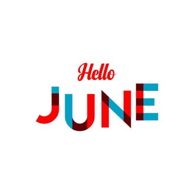 Merhaba Haziran Vektör Şablontasarım İllüstrasyon