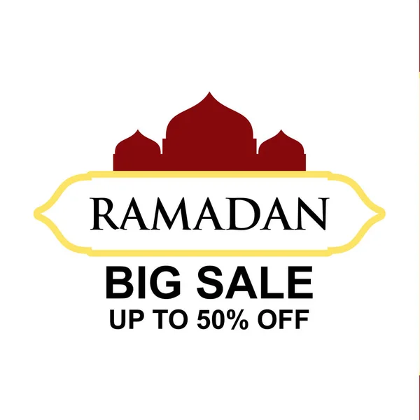 Ramadã Big Sale até 50% off Modelo de Vetor Design Ilustração —  Vetores de Stock