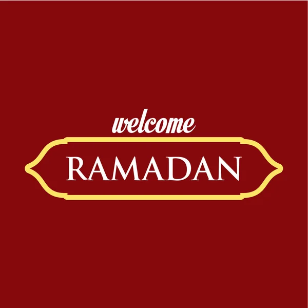 Illustrazione di progettazione del modello vettoriale del Ramadan benvenuto — Vettoriale Stock