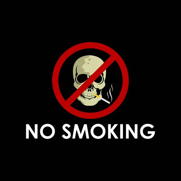 No Smoking Vector Template Design Illustration — Stock Vector